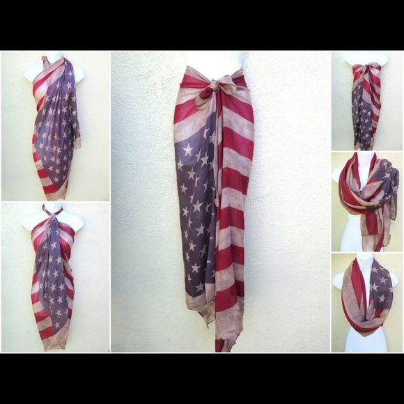 Chiffon Swimsuit-Coverup Sarong 2020-USA # - Picture 2 of 3